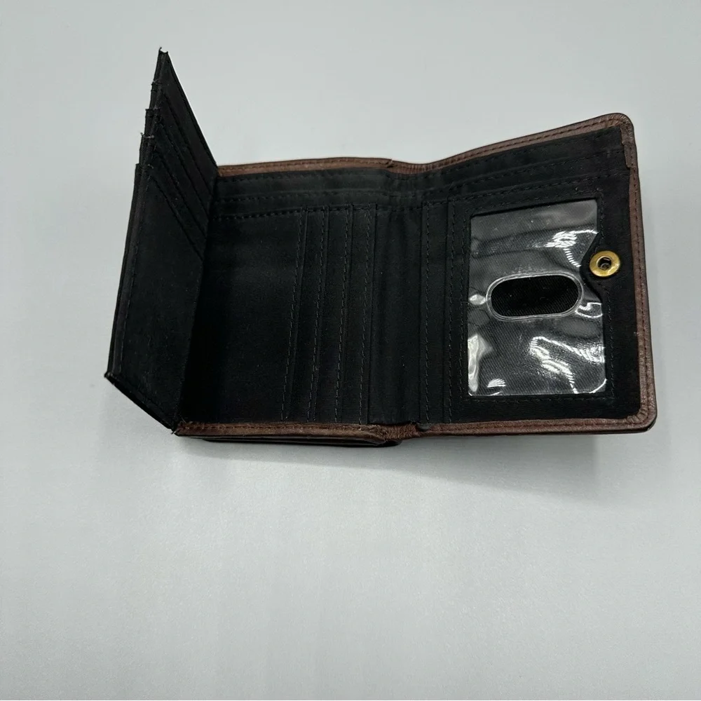 Fossil black Leather Floral Studded Women’s Wallet